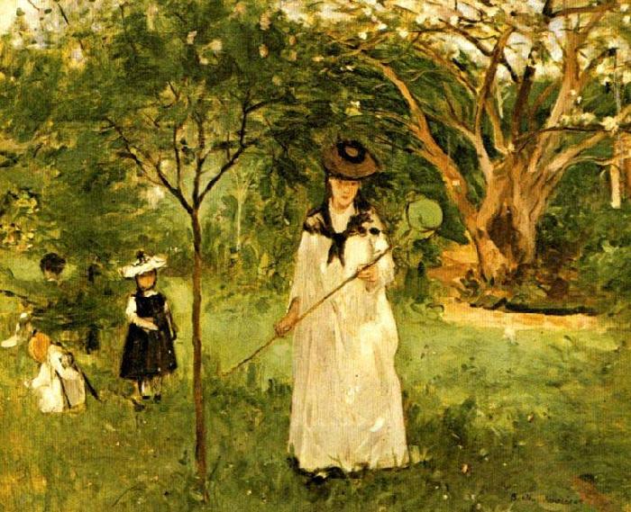 Berthe Morisot Chasing Butterflies China oil painting art